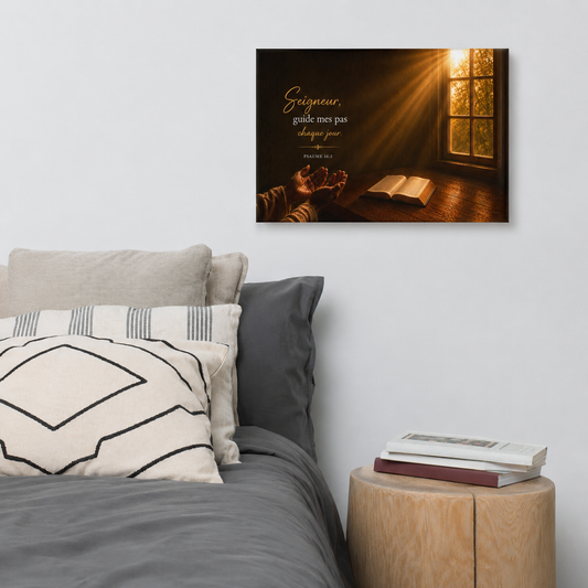 Tableau bible horizontal dans chambre