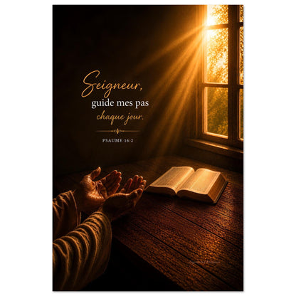 Affiche bible sur fond blanc de la marque signature chrétienne