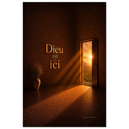Affiche chrétienne dieu sur fond blanc
