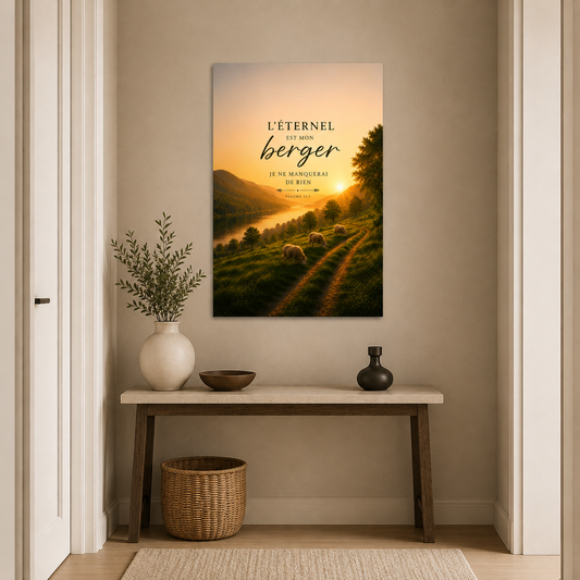 Affiche chrétienne psaume 23 coin maison