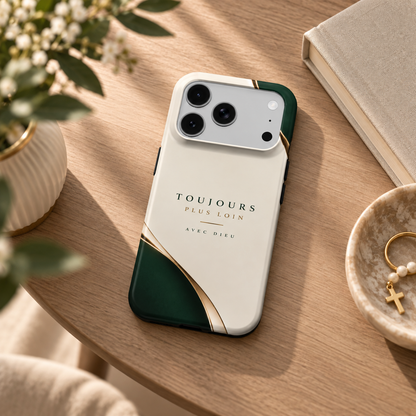 Toujours Plus Loin avec Dieu – Coque de Téléphone