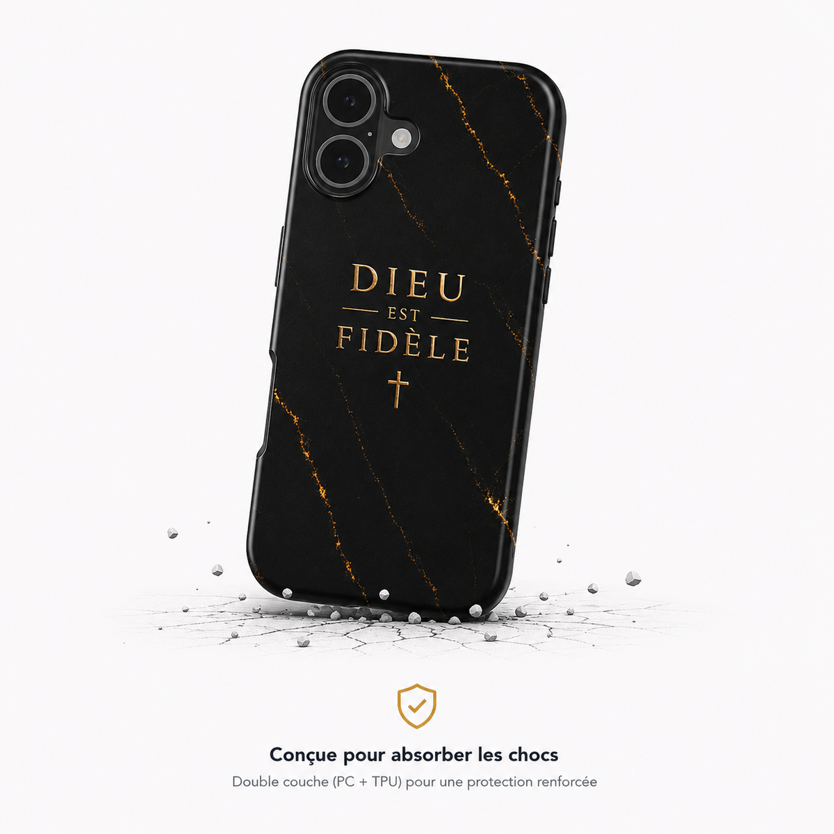 Coque de téléphone chrétienne avec protection renforcée