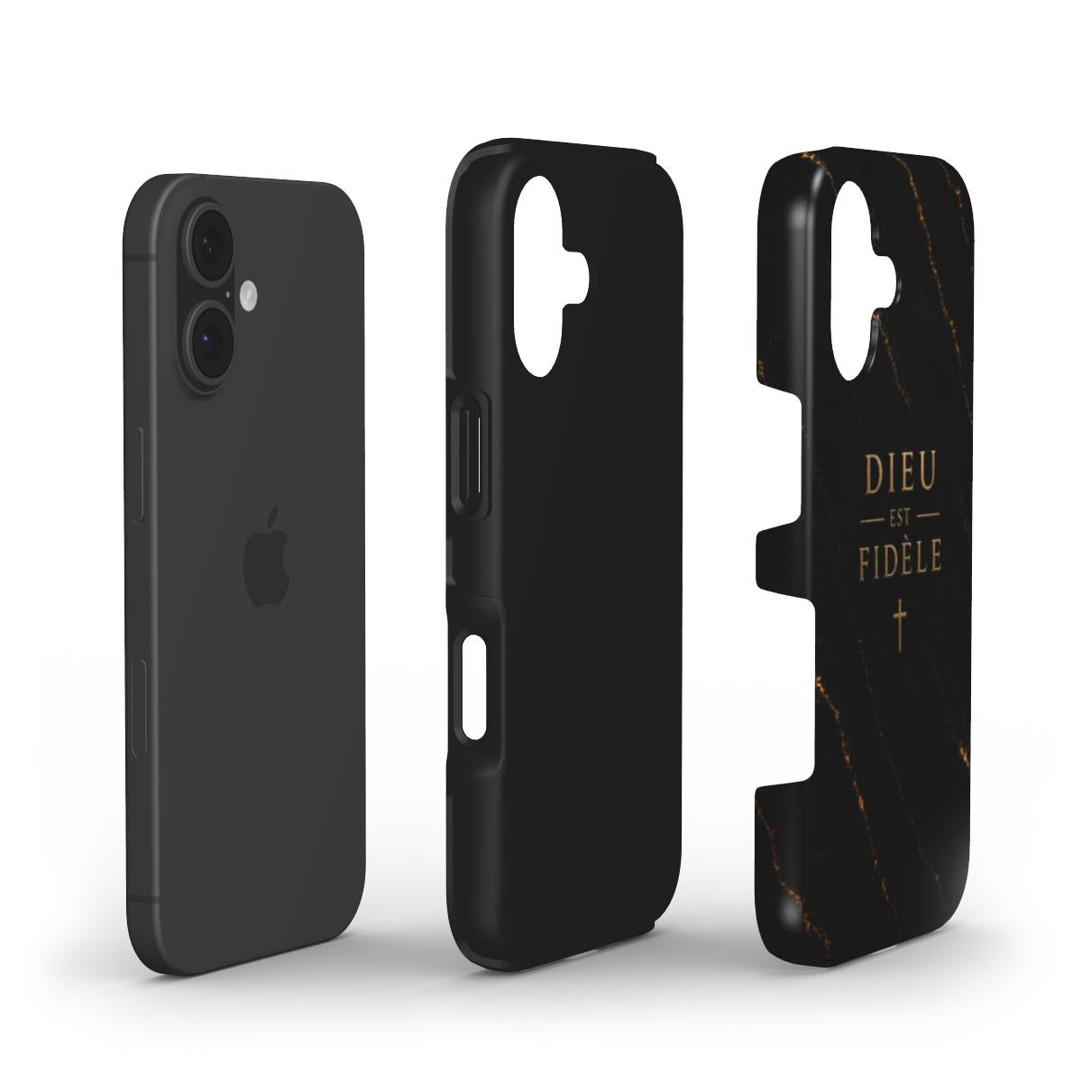 Vue éclatée d'une coque de téléphone 